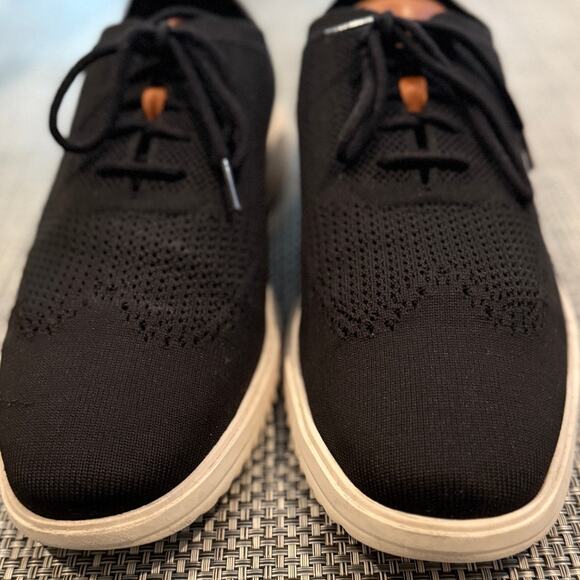 COLE HAAN Men's Grand+ Stitchlite Wing Tip Knit Flexible Oxford black/ivory 13M - Picture 6 of 8